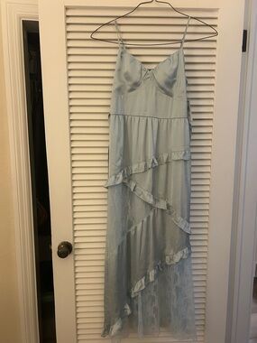 Trixxi Light Blue Satin Dress